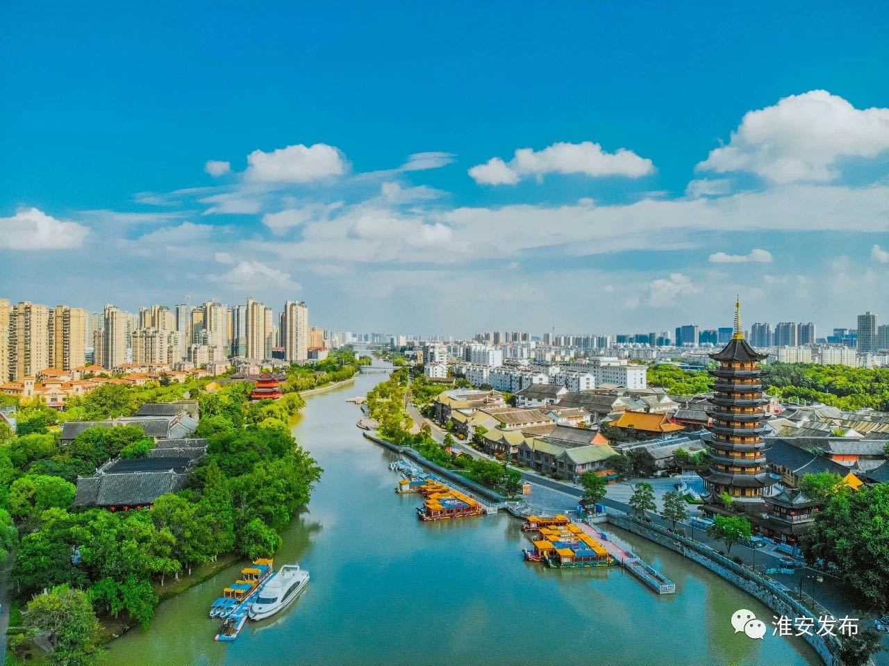 美丽江苏·每日一景丨淮安:大美水城,一幅流淌的画卷