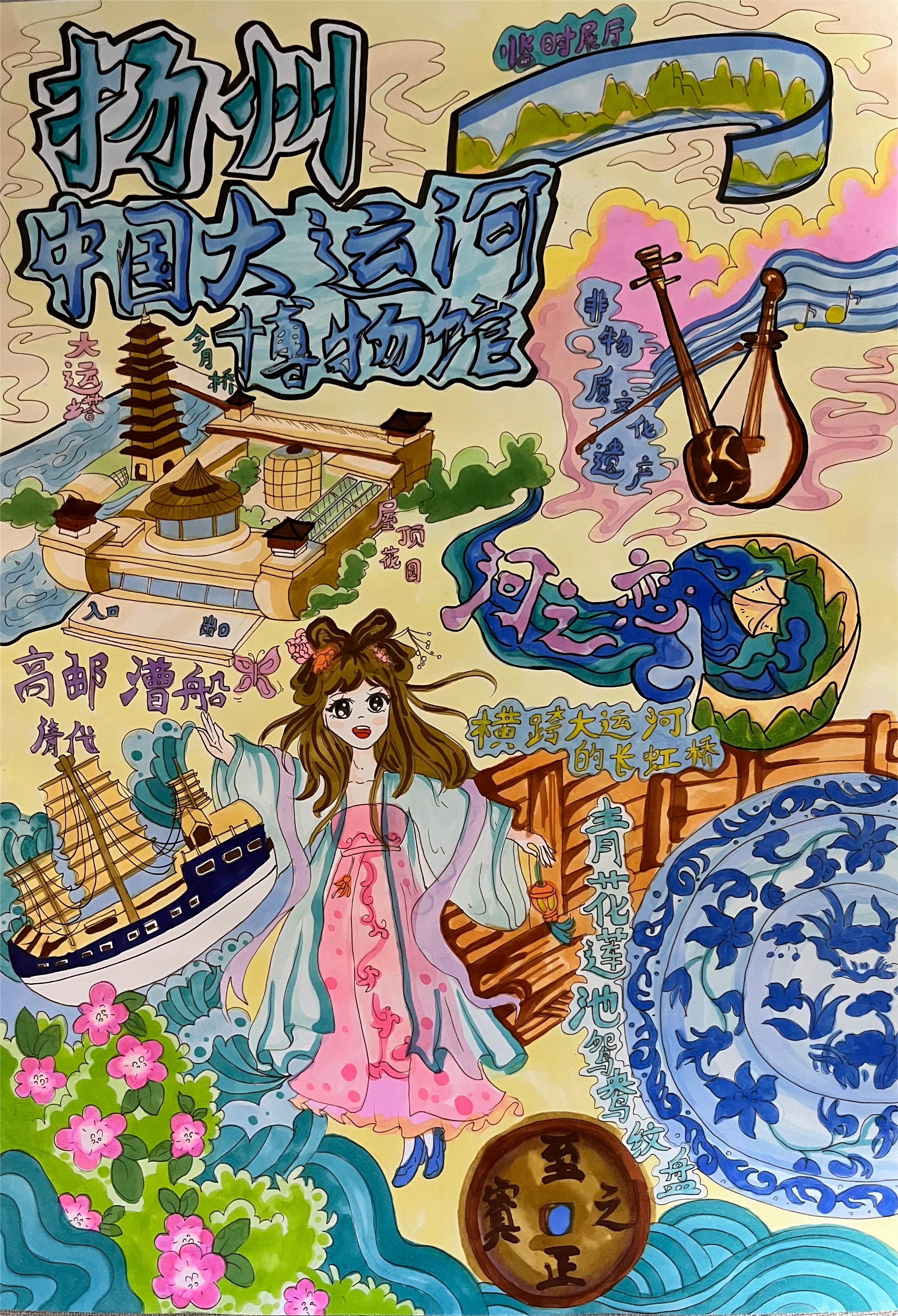 35.谢昱梒《扬州中国大运河博物馆》绘画作品.jpg